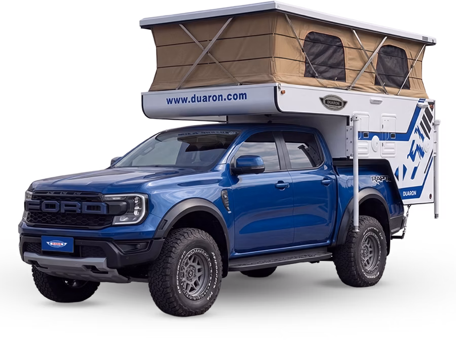 Camper Duaron sobre caminhonete
