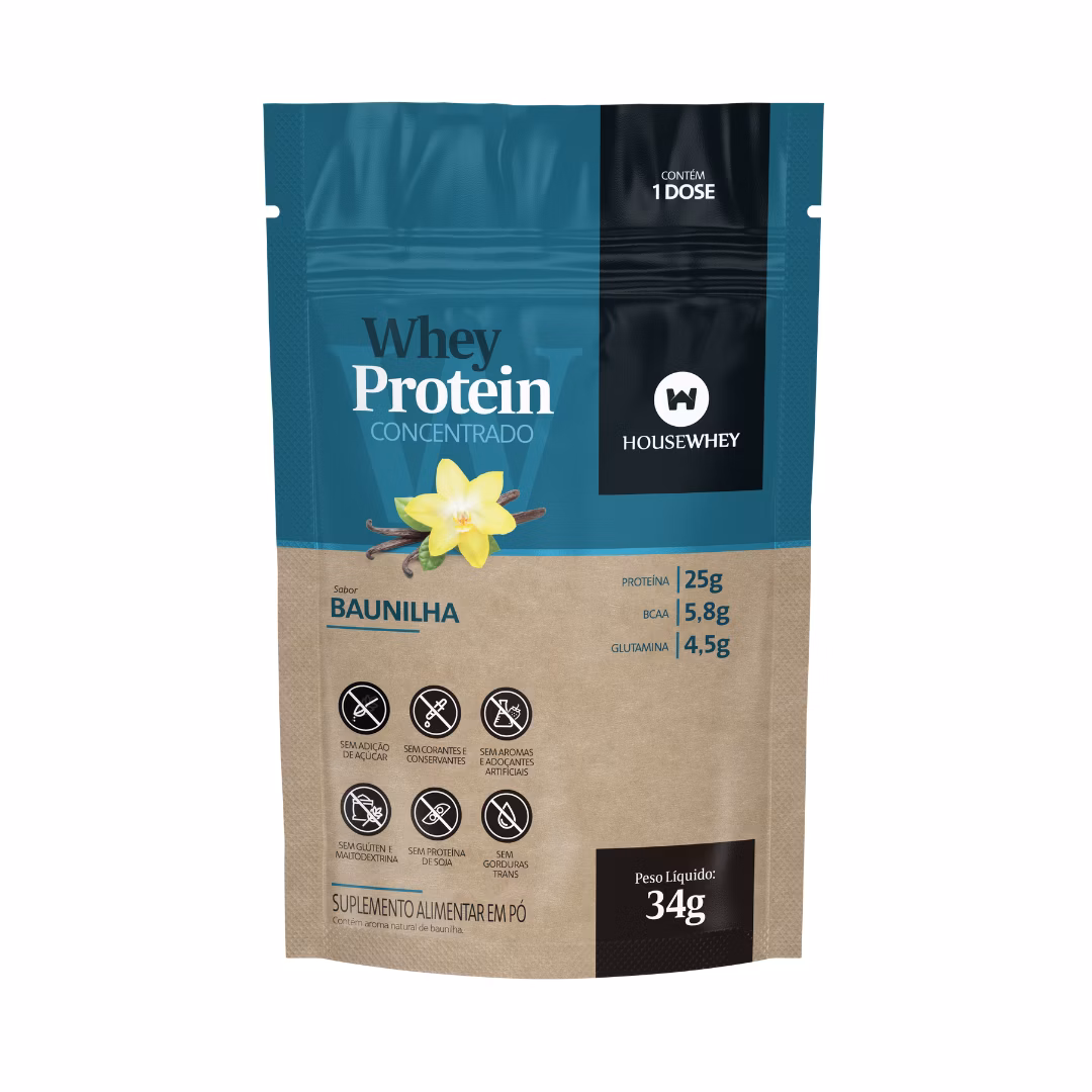 Whey Protein Concentrado Baunilha - 34g