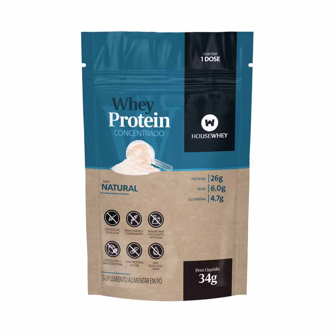 Whey Protein Concentrado Natural - 34g